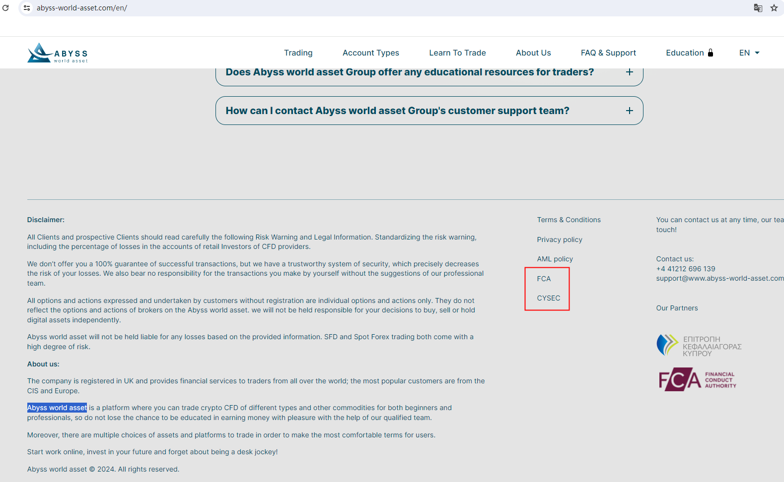 Abyss world asset Review 2026 | Information about Abyss world asset Forex  Broker - BrokersView