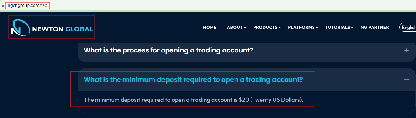BrokersView:Newton Global's minimum deposit