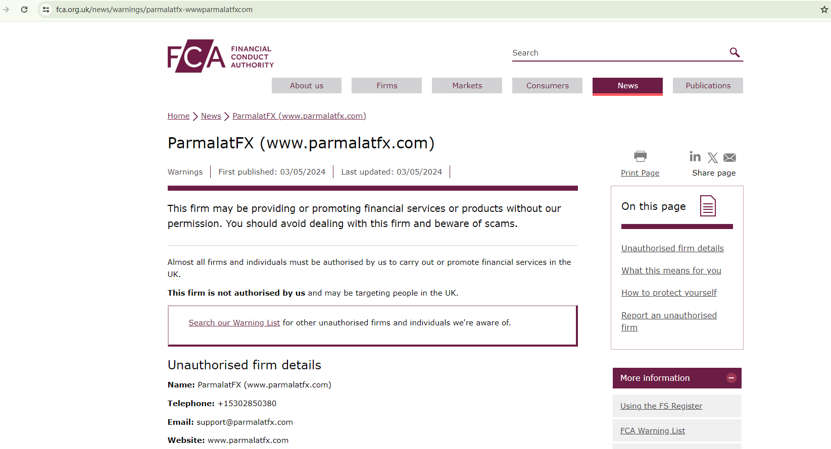 ParmalatFX 平台怎么样？安全正规靠谱吗？ - BrokersView