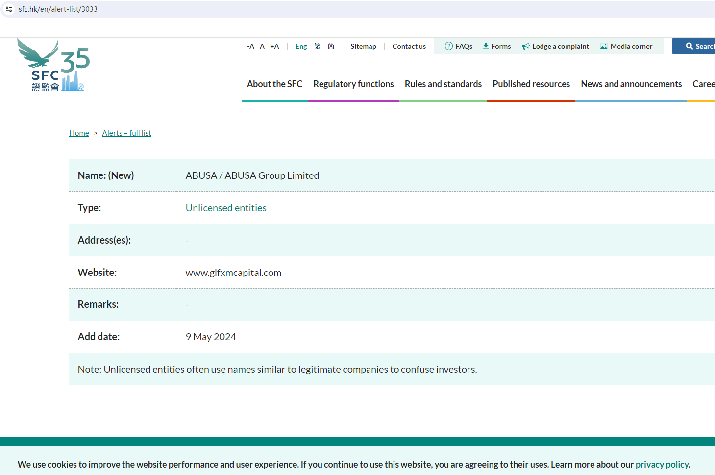 ABUSA Review 2026 | Information about ABUSA Forex Broker - BrokersView