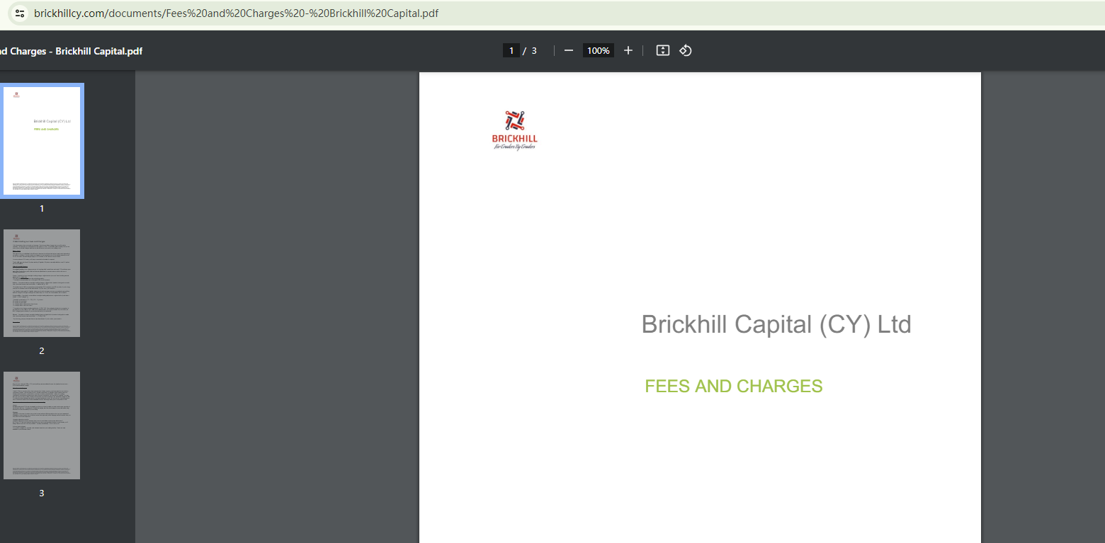 BrokersView: Brickhill's fees and charges 2