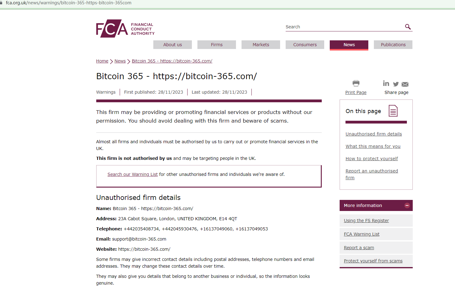 Bitcoin 365 Review 2026 | Information about Bitcoin 365 Forex Broker -  BrokersView