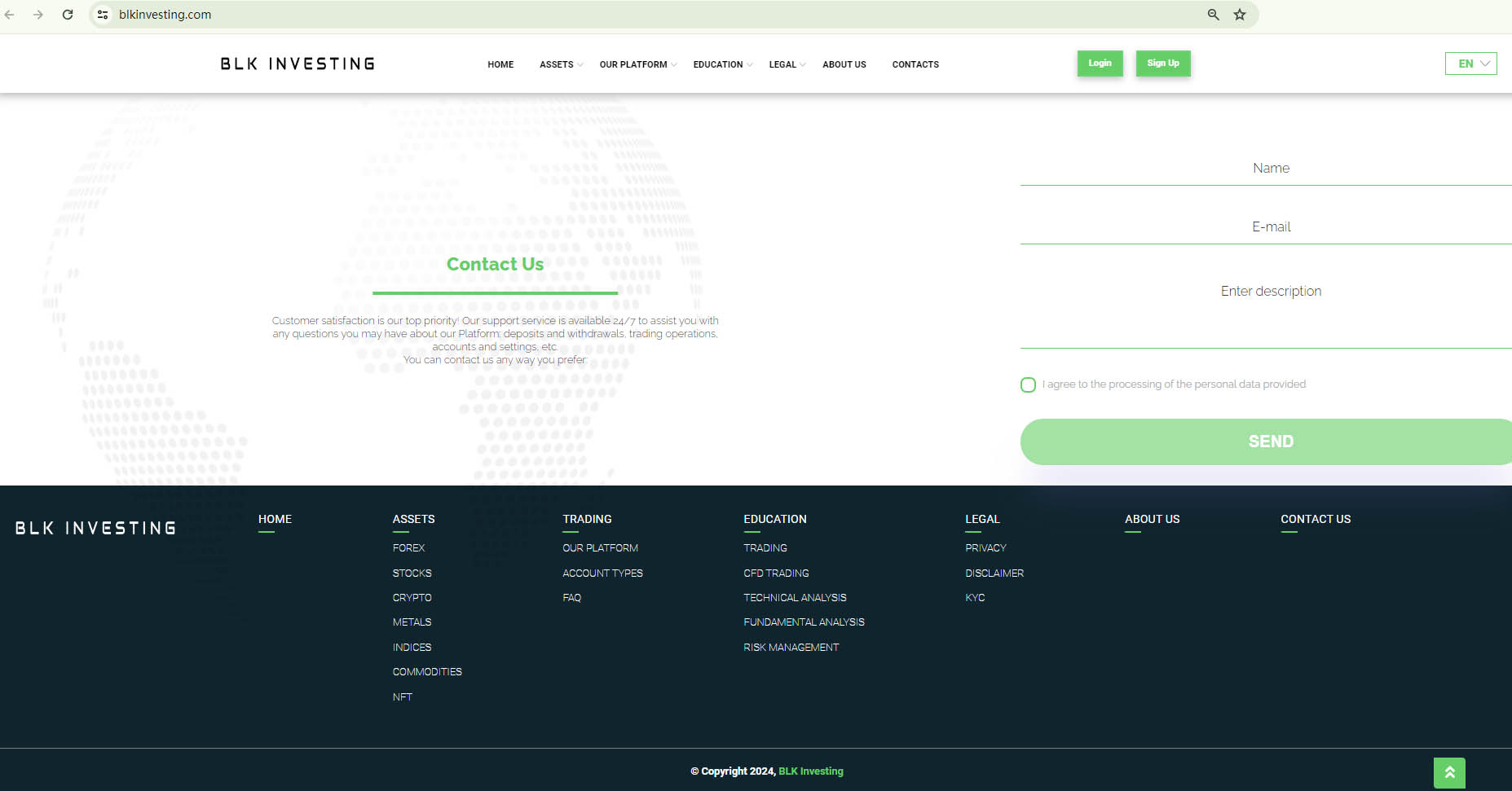 BLK Investing 平台怎么样？安全正规靠谱吗？ - BrokersView