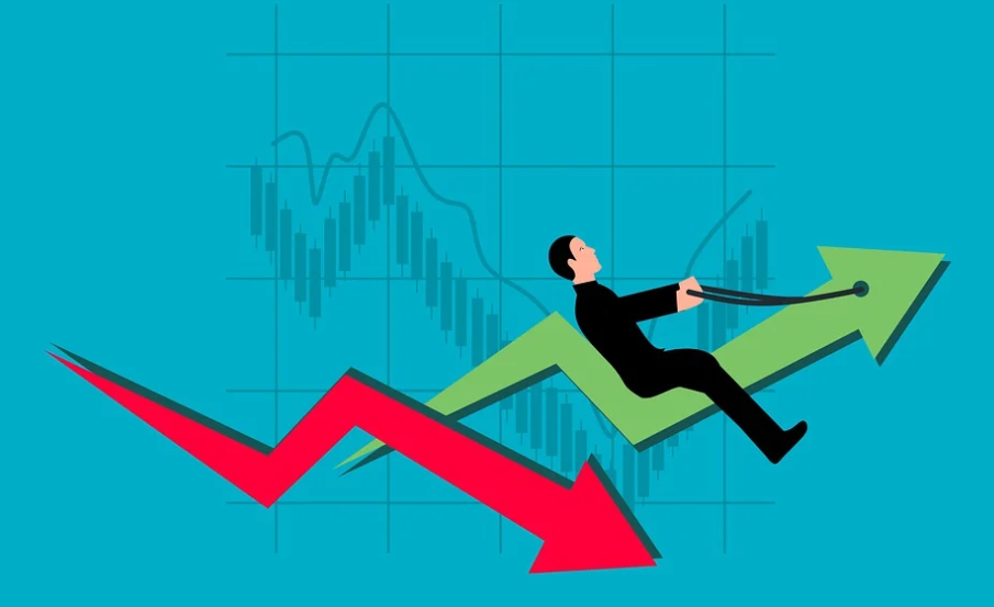 Loss and Gain coexist. Illustration Image