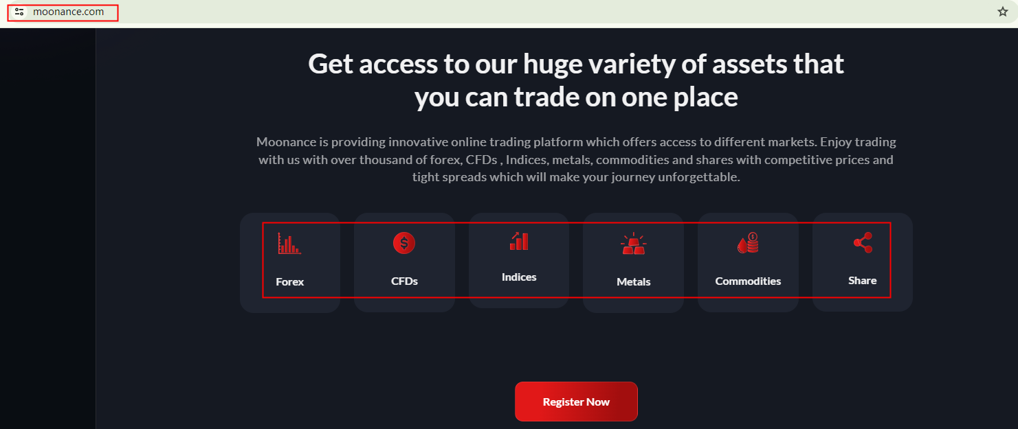 BrokersView: Moonance assets available