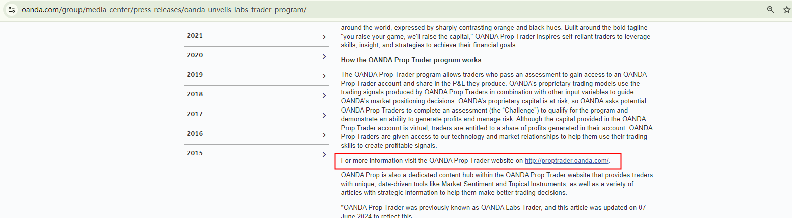 OANDA labs traders
OANDA prop trader program