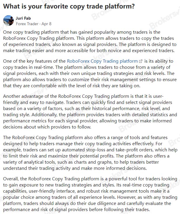A senior trader introduces RoboForex's copy trading platform.