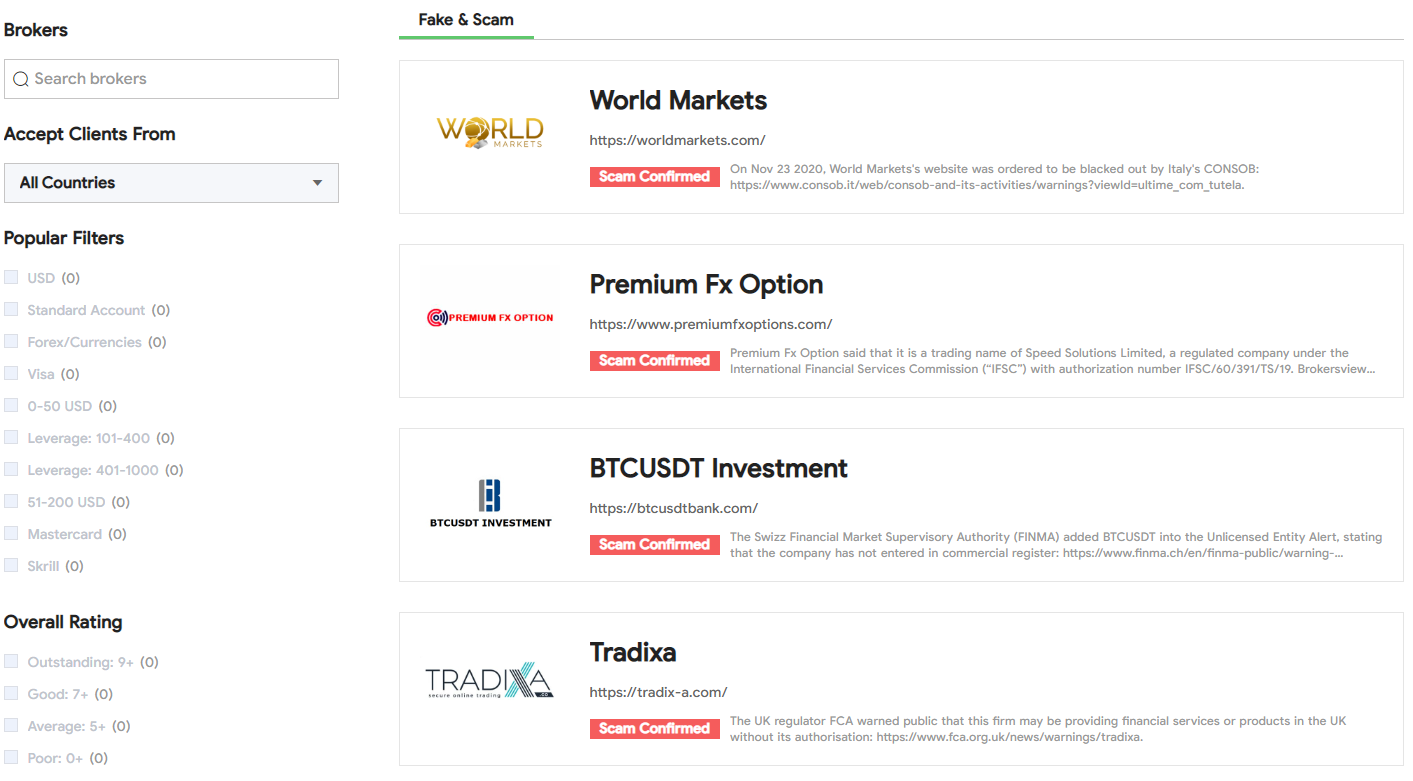 BrokersView Scam Review Tool