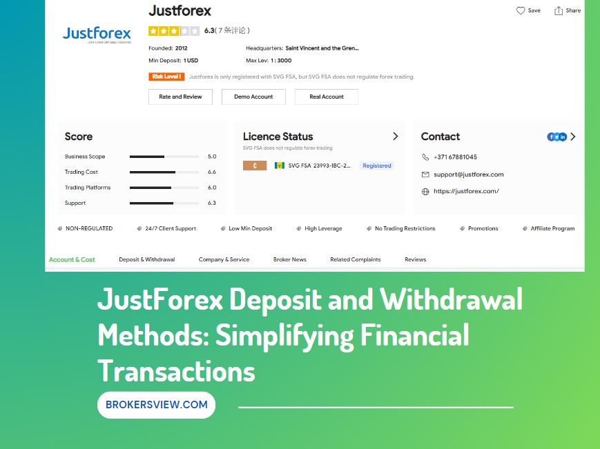JustForex Deposit and Withdrawal Methods: Simplifying Financial Transactions
