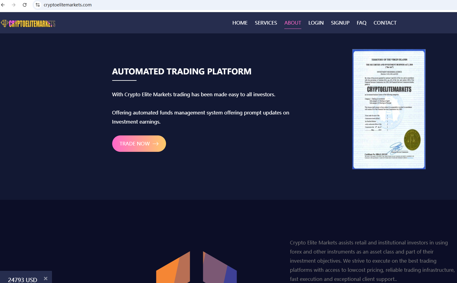 Crypto Elite Markets Review 2026 | Information about Crypto Elite Markets  Forex Broker - BrokersView