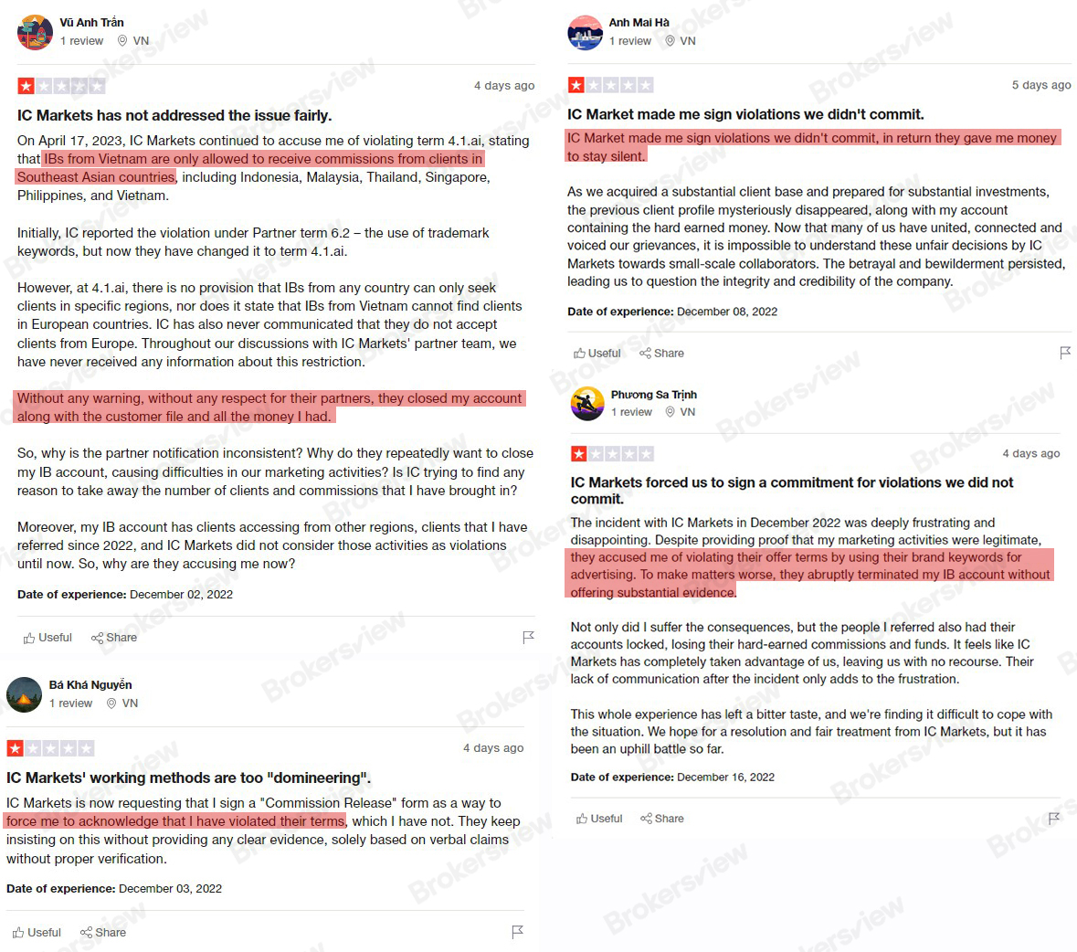 IBs in Vietnam accuse IC Markets.