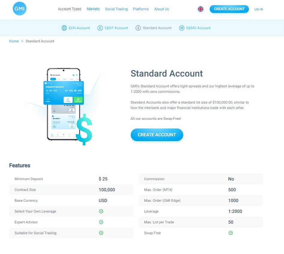 gmi standard account