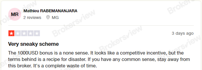 Users reported that the terms of the bonus offered by InstaForex are too cumbersome.