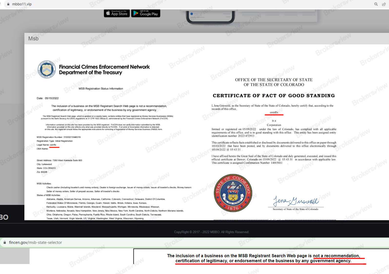 BrokersView investigates MBBO's MSB registration