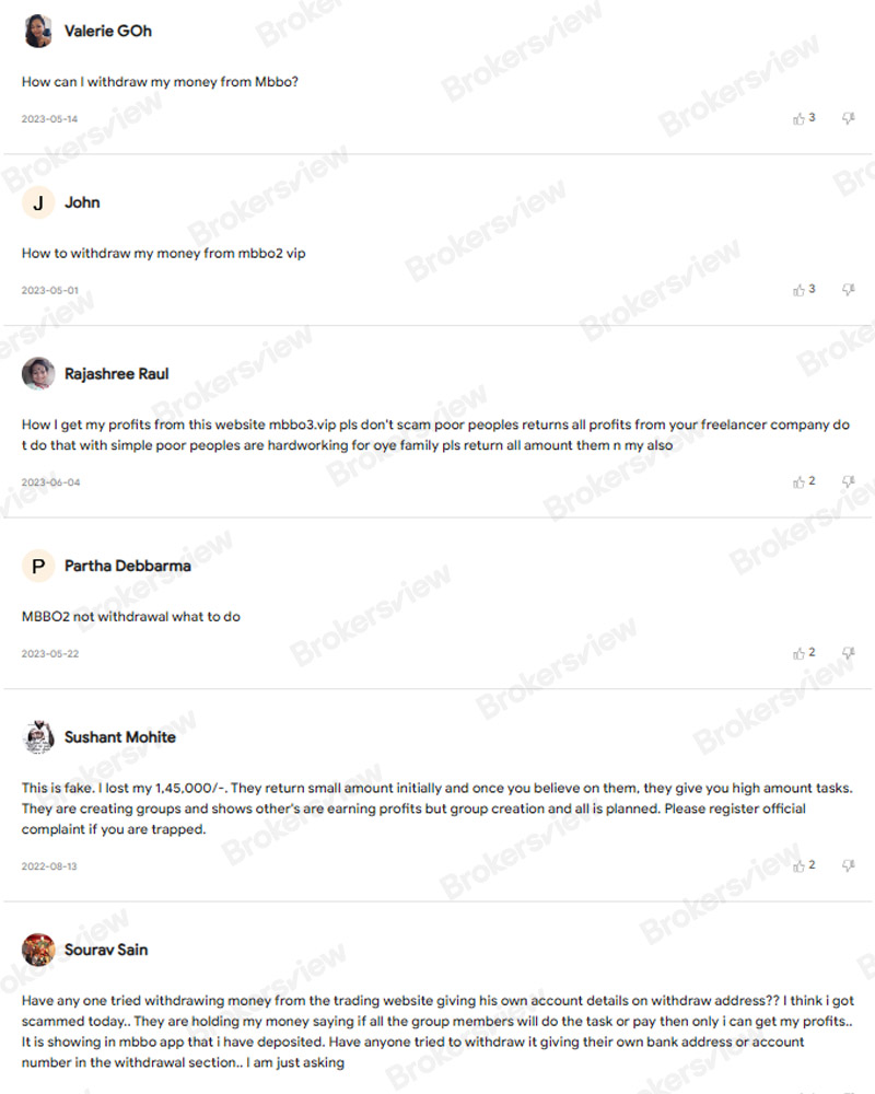 MBBO negative comments from BrokersView users