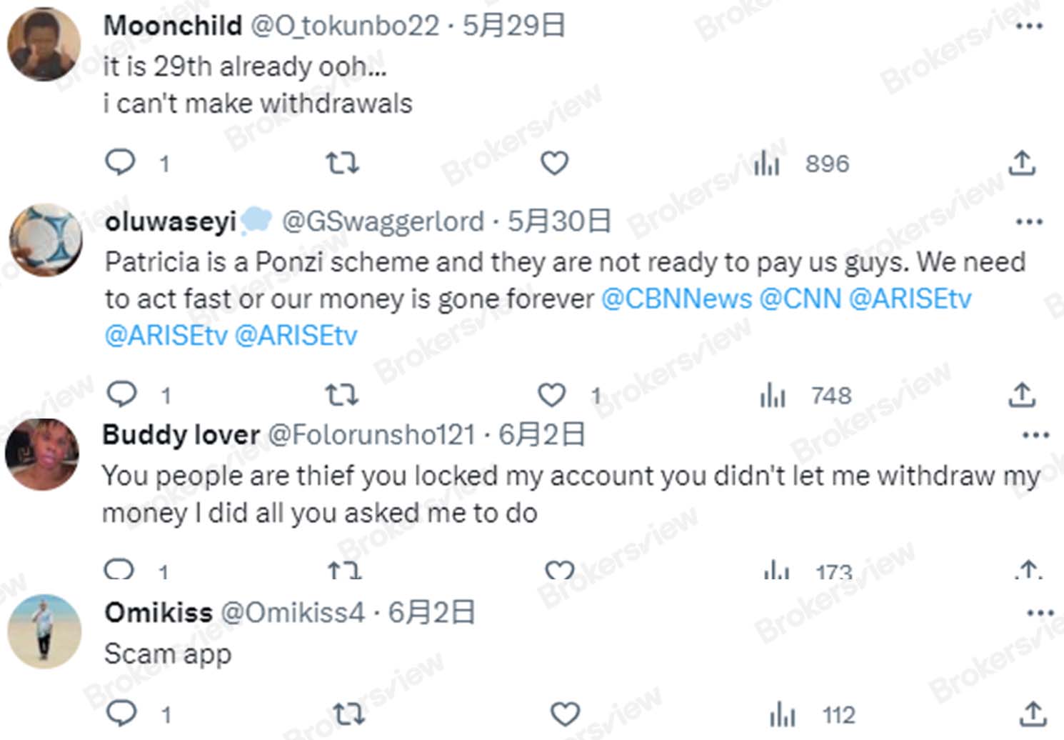 Users condemn Patricia for not returning funds
