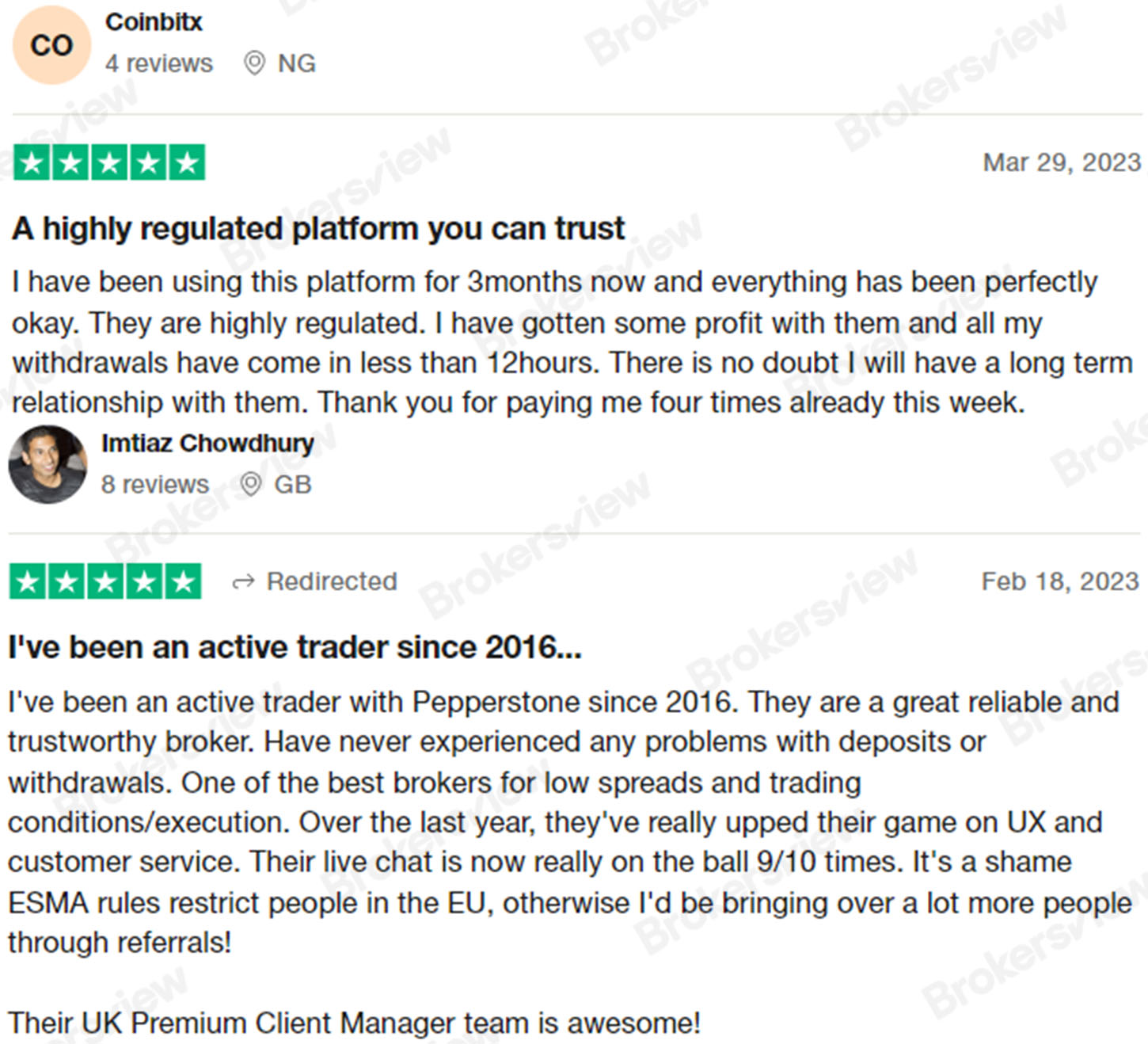 Clients trust Pepperstone