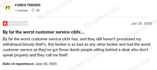 CIBfx's customer service is heavily criticized by clients