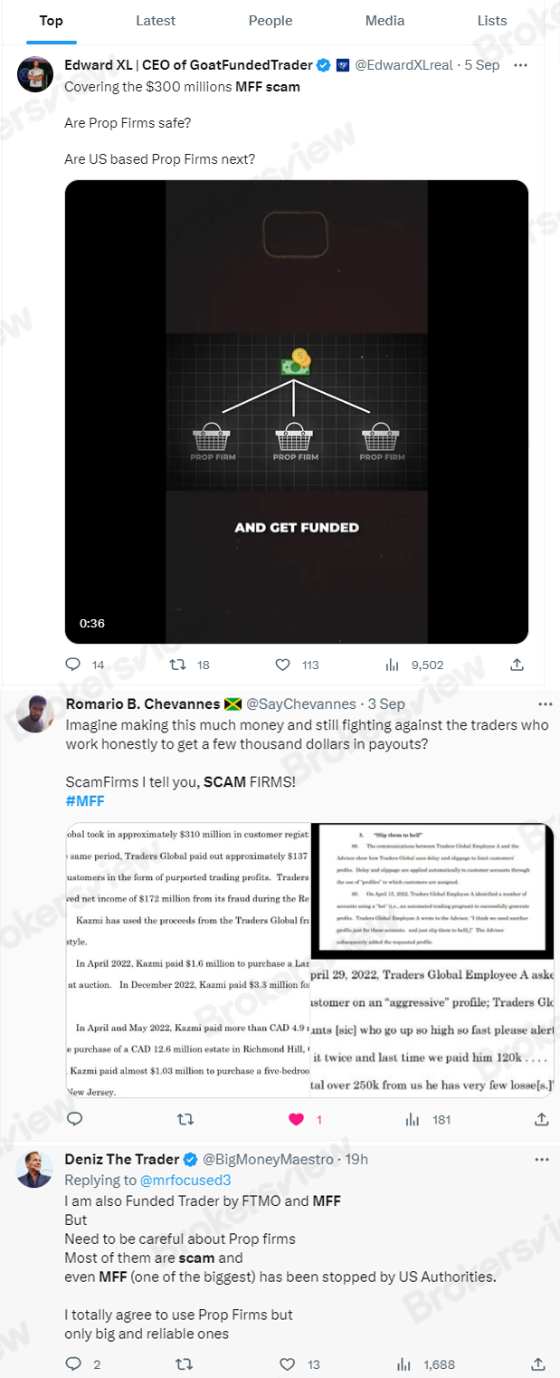 People discussing MyForexFunds.