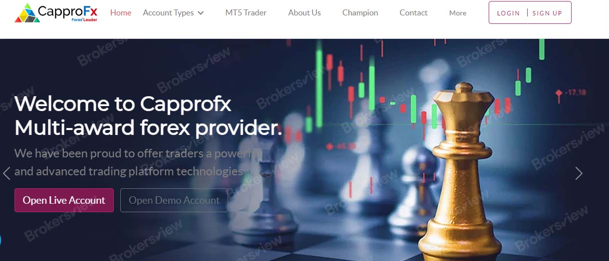 CapproFX website page