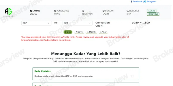API on Amanah Globlex's page