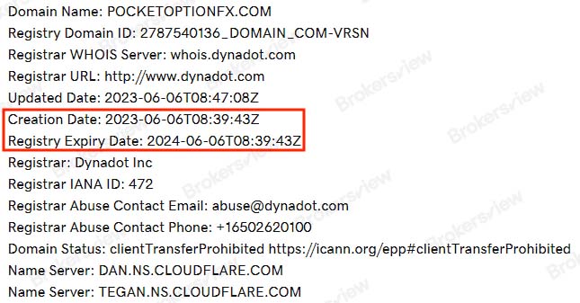 Pocket Option FX的域名详情