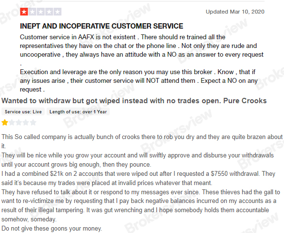 Other negative reviews.