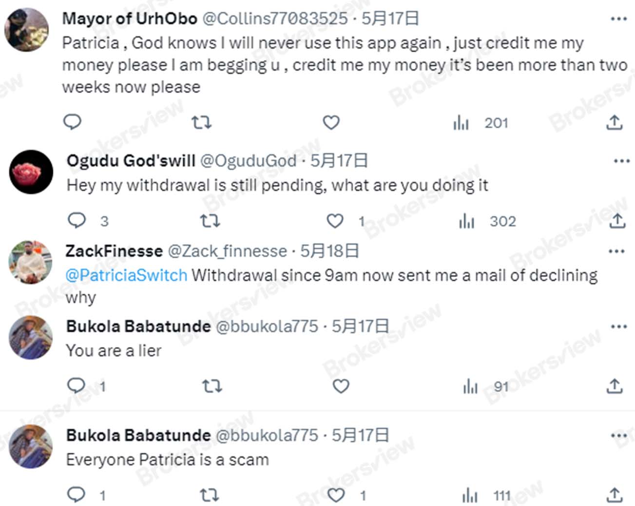 Patricia's new app features went live and users still couldn't withdraw their money