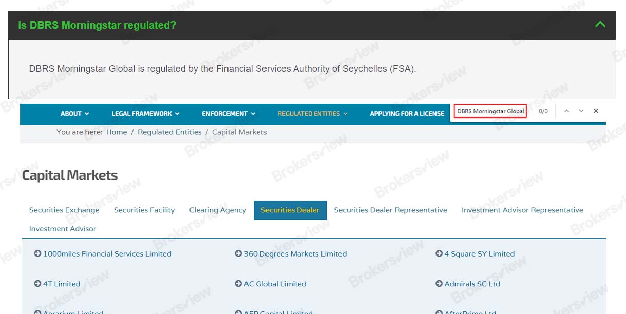 DBRS Morningstar is not regulated by Seychelles FSA.