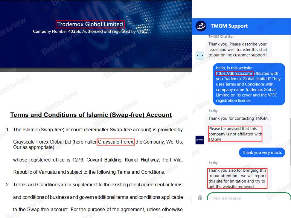 DBRS Morningstar claims to be related to Trademax Global Limited. TMGM denied it.