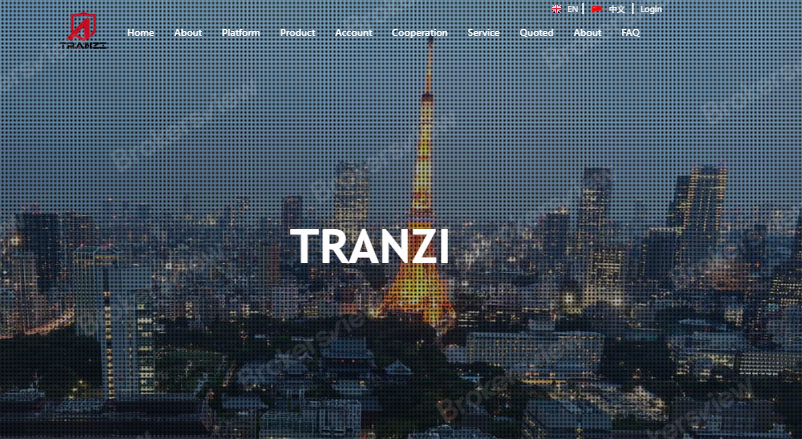 TRANZI's website