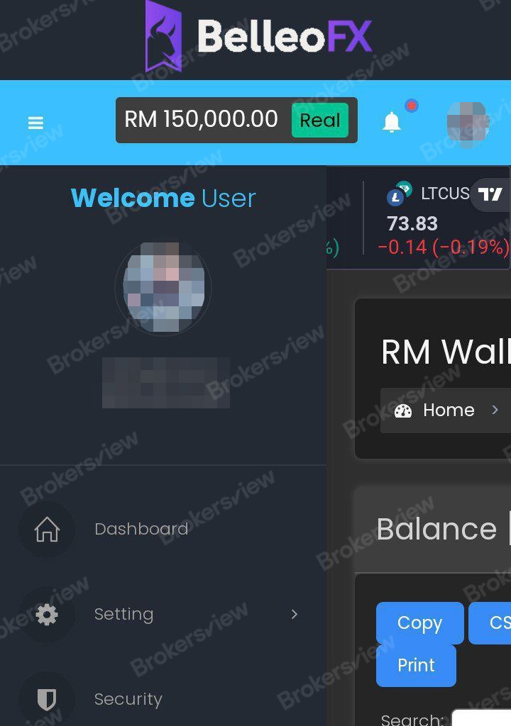 Akun klien di BelleoFX Saham Syariah