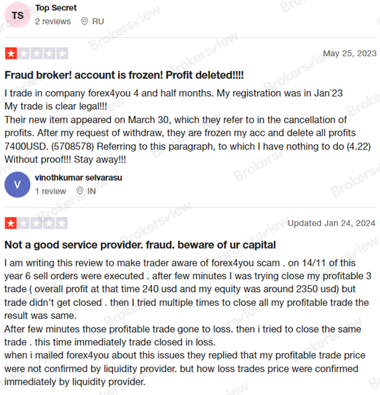 ข้อเสนอแนะอื่นๆ เกี่ยวกับ Forex4you