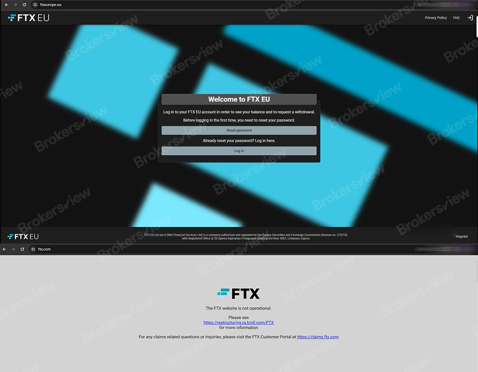 FTX websites