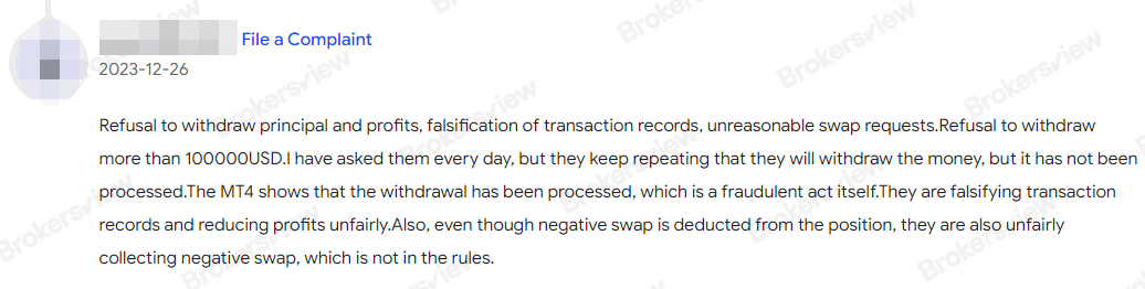 client complains about COINEXX's withdrawals