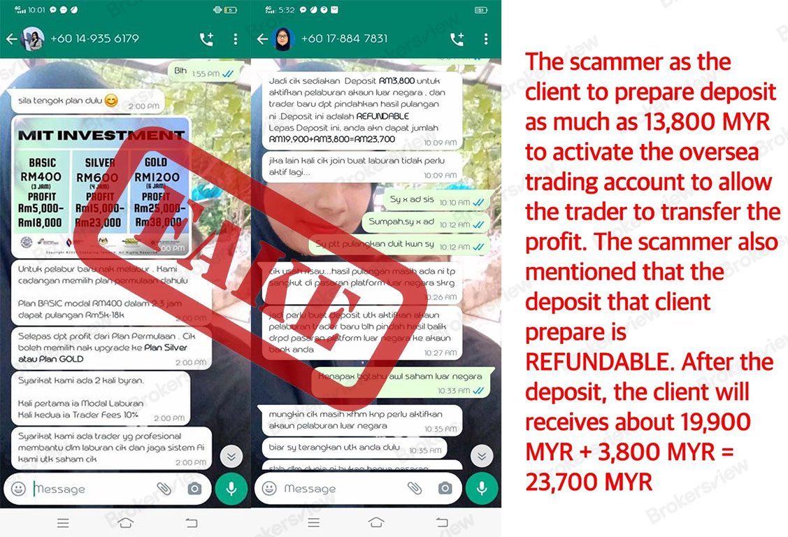 Scammer persuading victim to pay.