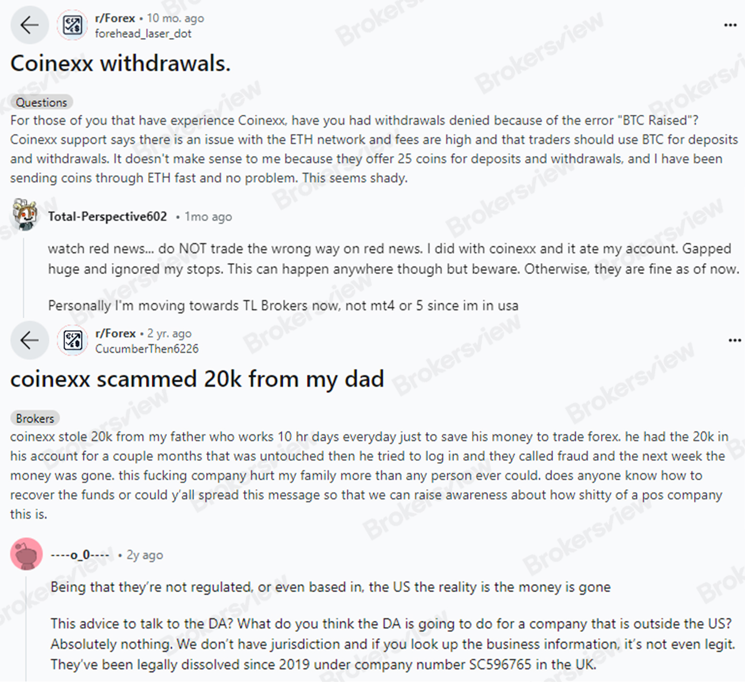 bad reviews about COINEXX