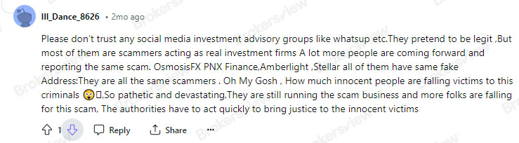 PNX FINANCE เกี่ยวข้องกับผู้หลอกลวงรายอื่น