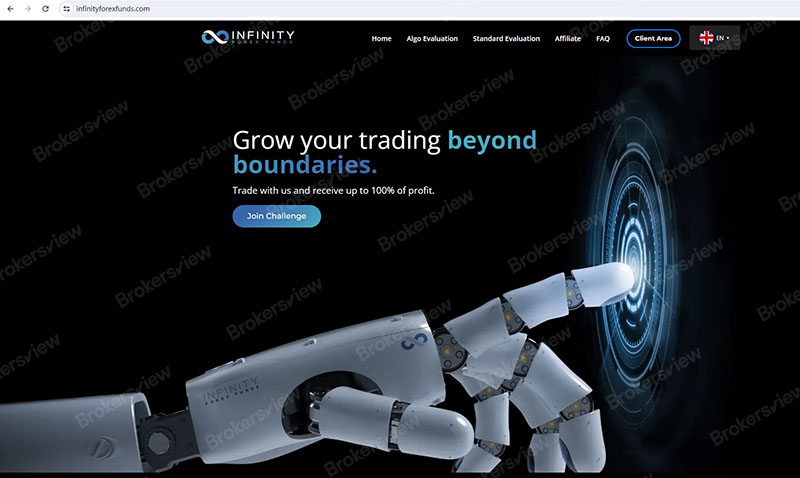 صفحة موقع INFINITY FOREX FUNDS