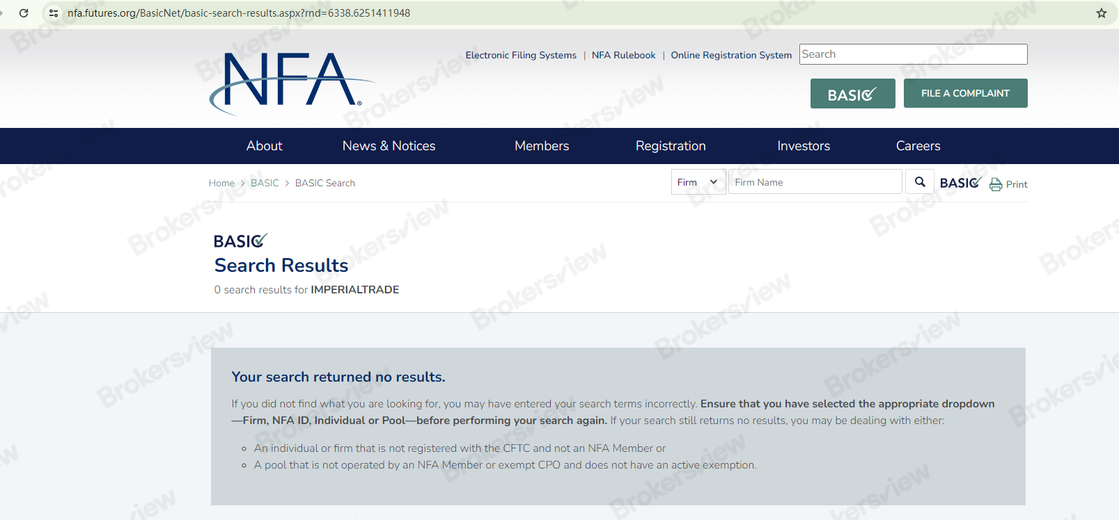 Imperial Trade is not subject to NFA's oversight