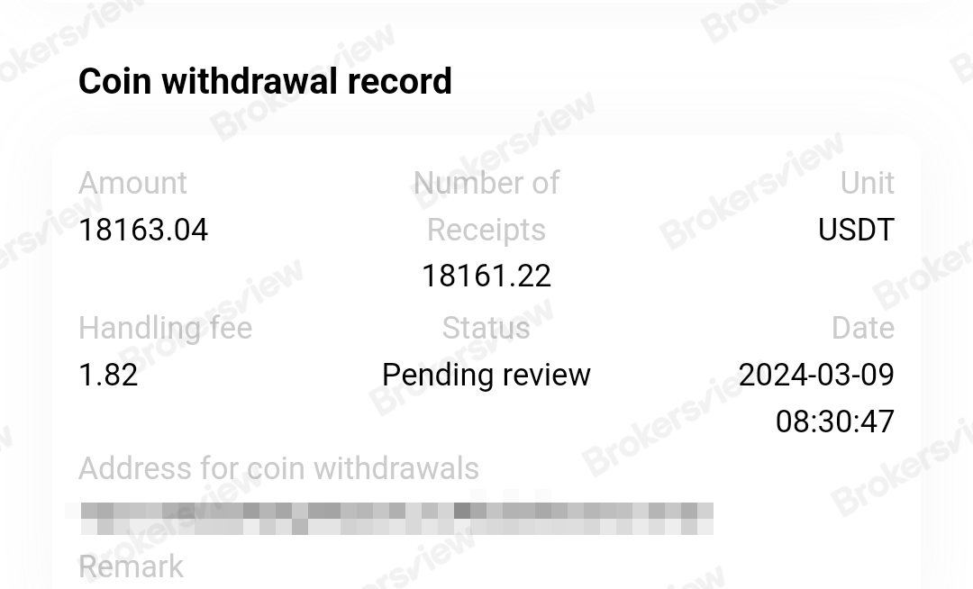client withdrawal status of pending review at HERO MARKETS LTD