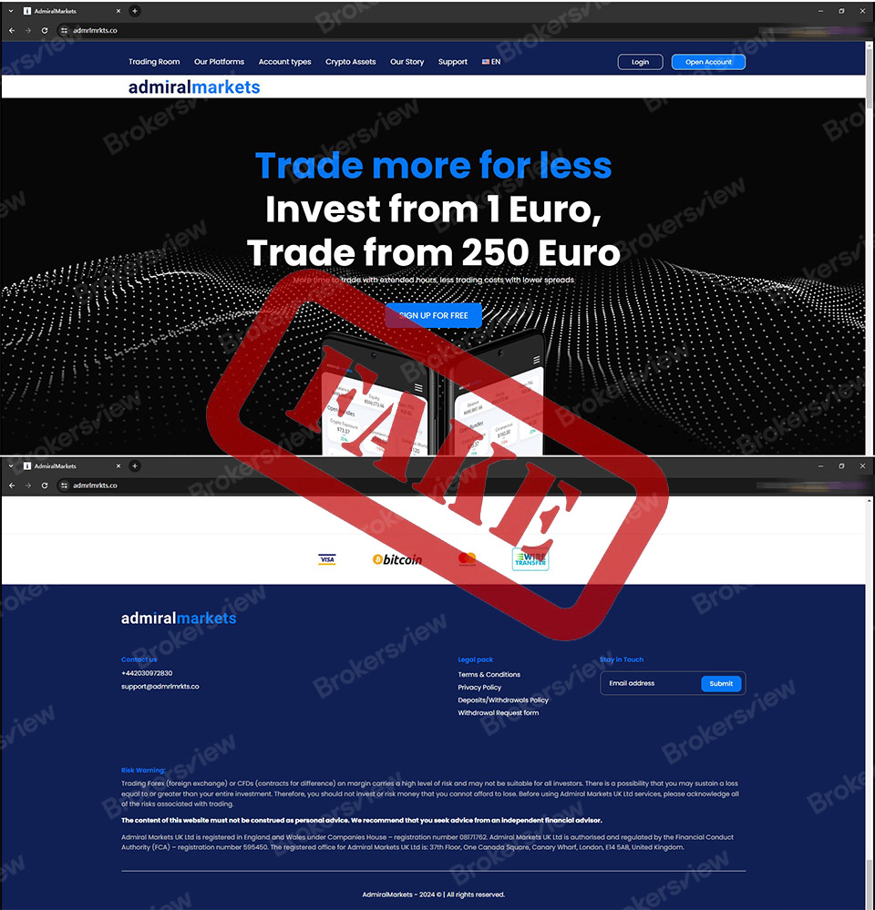 The website of the clone