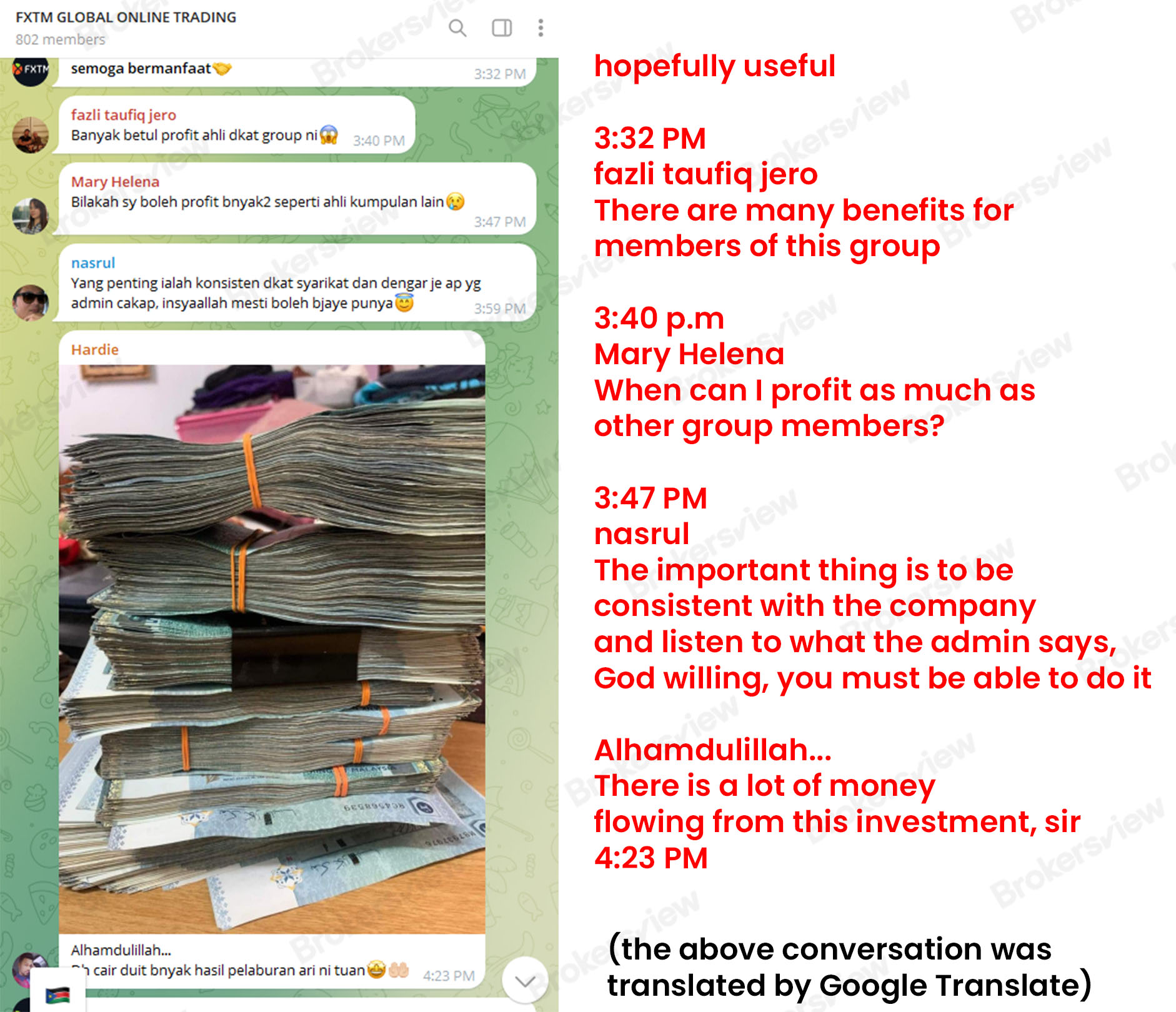 FXTM Global Online Trading's group chats