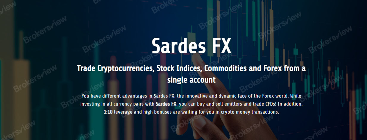 Tangkapan layar situs web Sardes Fx