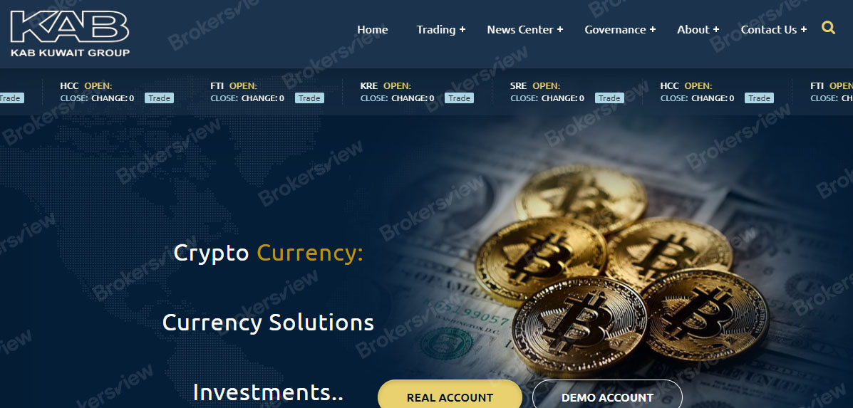 The screenshot of KAB Kuwait's website