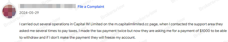 Capital IM Limited hit with complaint from Peruvian client