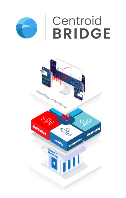 Centroid Bridge: An innovative bridging and execution engine supporting connectivity to 250+ multi-asset liquidity sources and 10+ trading platforms.