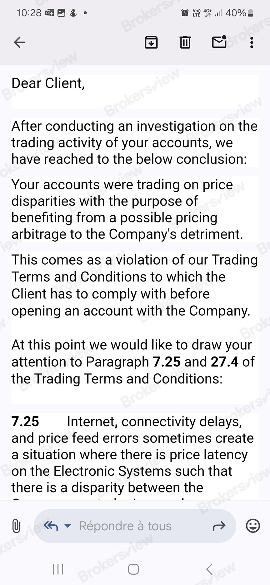 IronFX ส่งอีเมลถึงนักลงทุน