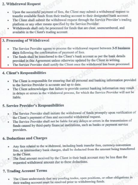 BitMatic的客户提款条款