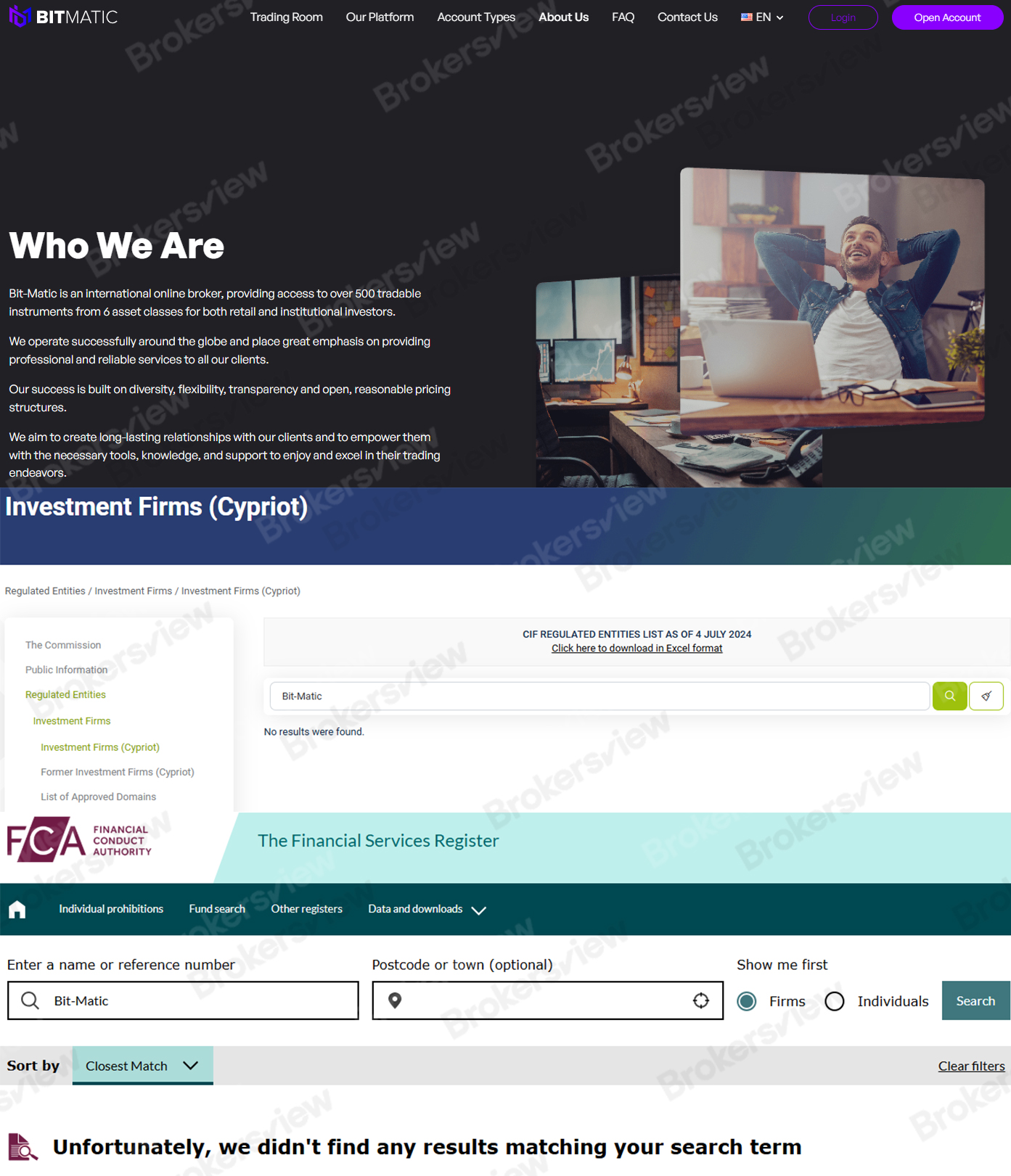 BitMatic是一家不受监管的经纪商